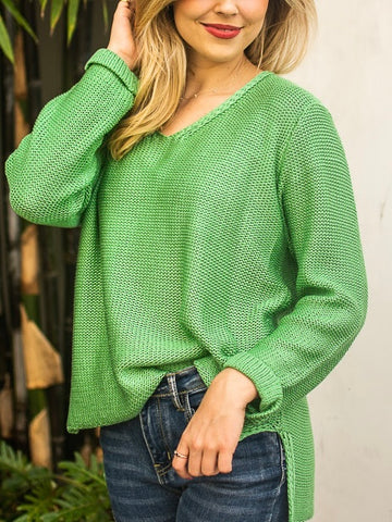 Jessie Box Knit- Fern Green