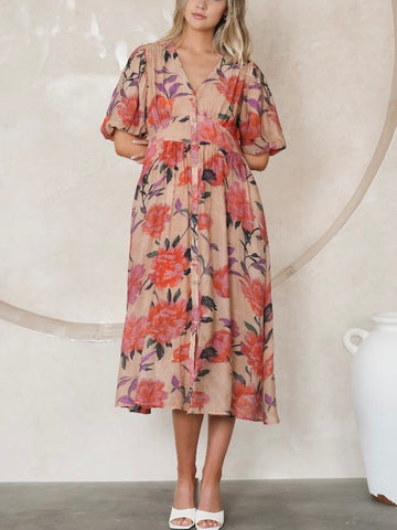 Big Button Linen Singlet- Black