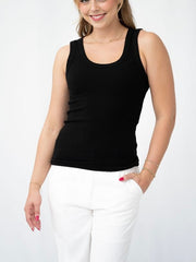 Cotton Rib Tank- Black