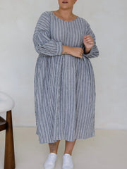 PQ Roma Dress- Blk/Wht Stripe