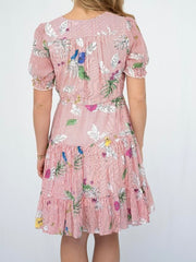 Candy Stripe Floral Dress