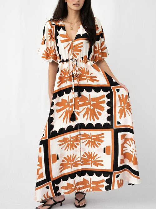 Selma Flower Block Dress