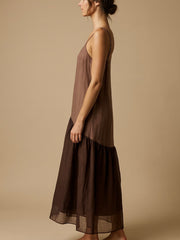Trudi Slip Dress- Chocolate