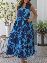 Hazel Floral Dress- Blue