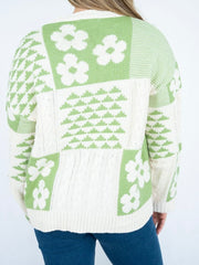 Patchwork Flower Knit