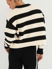 Chunky Stripe Crop Knit
