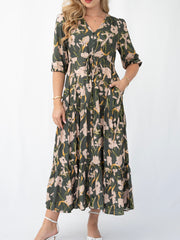 Wild Iris Selma Dress- Green