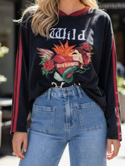 By Frankie L/Slv Tee- Wild Heart