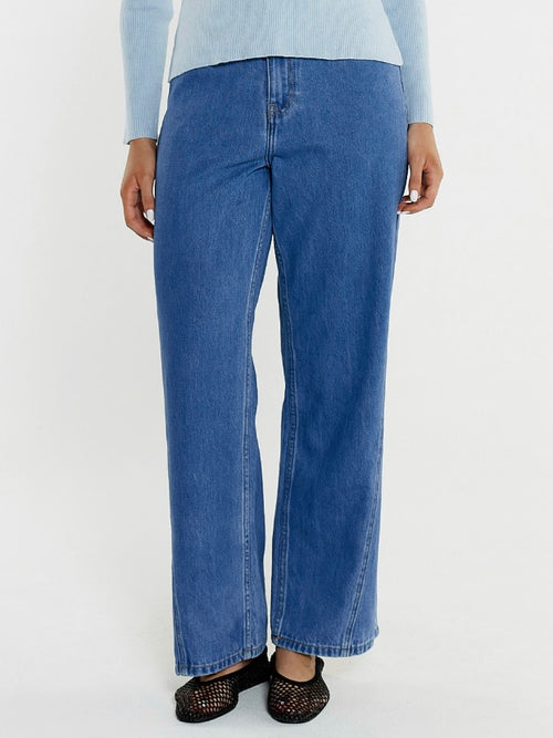 Nuala Wide Leg Jean- Blue Wash