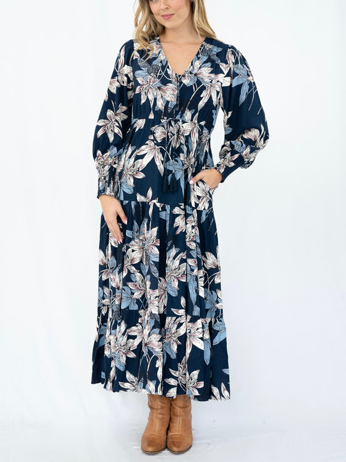 Wild Lily Selma Dress- Navy