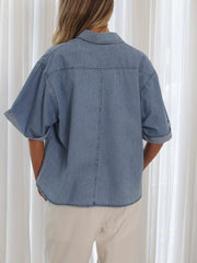 Denim Crop Shirt