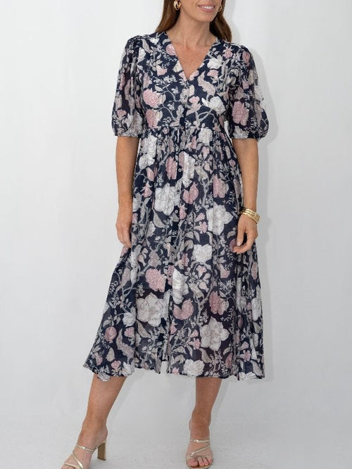 Botanic Navy Floral Dress