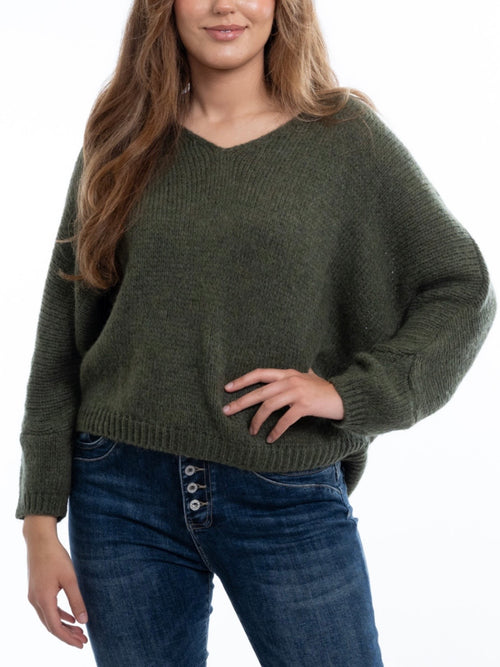 Daria Italian Knit- Olive