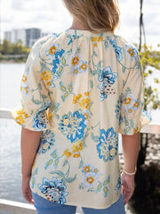 Sophie Floral Blouse-Yellow