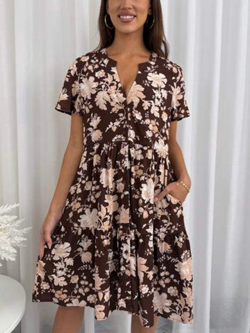 Zara Floral Dress- Pink/Red Evolution On Gladstone Zara Floral Dress- Pink/Red Evolution On Gladstone