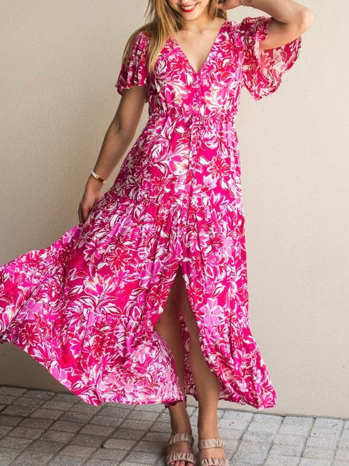 Selma Pink Flora Dress