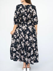 Liv Floral Navy Dress