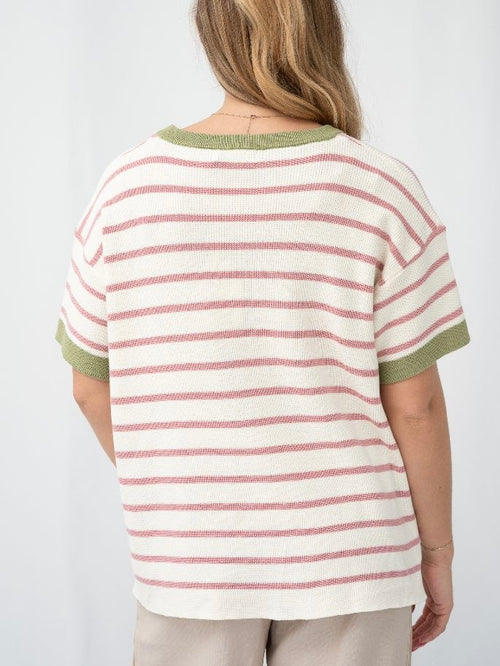 Colour Block Knit Tee