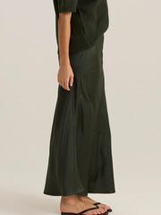 Jasper Slip Skirt- Olive