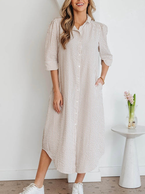 Aston Stripe Shirt Dress