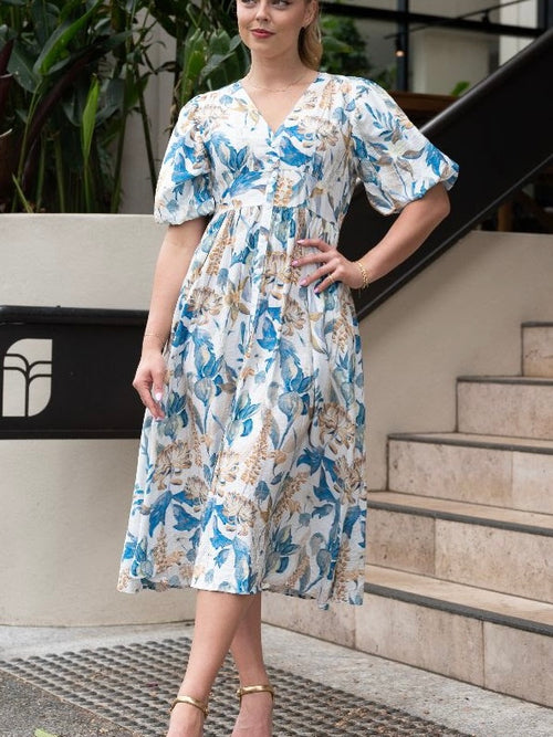 Hyacinth Button Dress