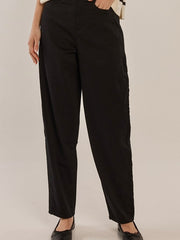 Barrel Leg Chinos- Black