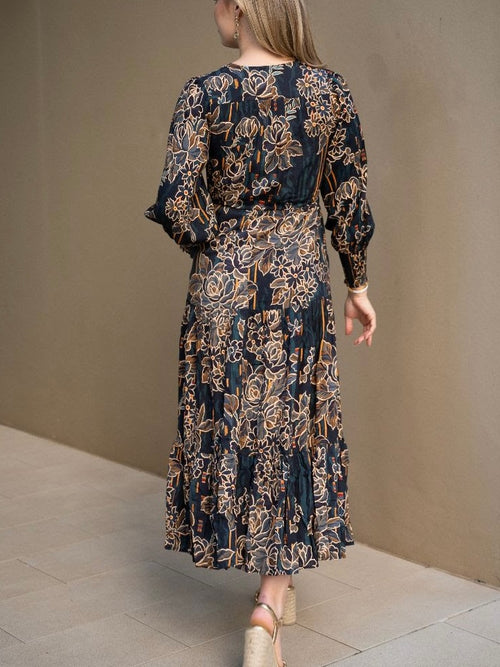 Line Flower Selma Maxi Dress