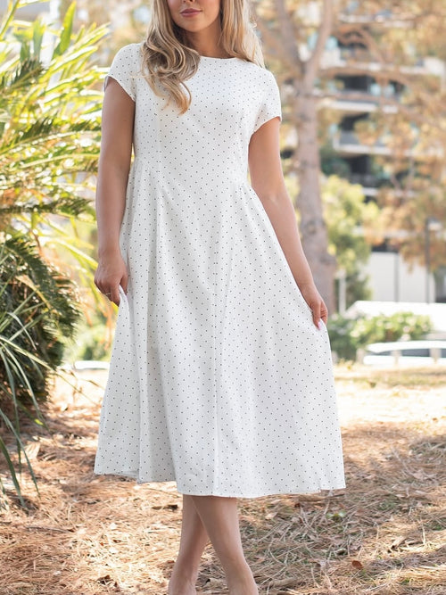 Audrey Polka Dot Midi Dress