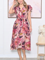 Dahlia Dress-Pink Floral