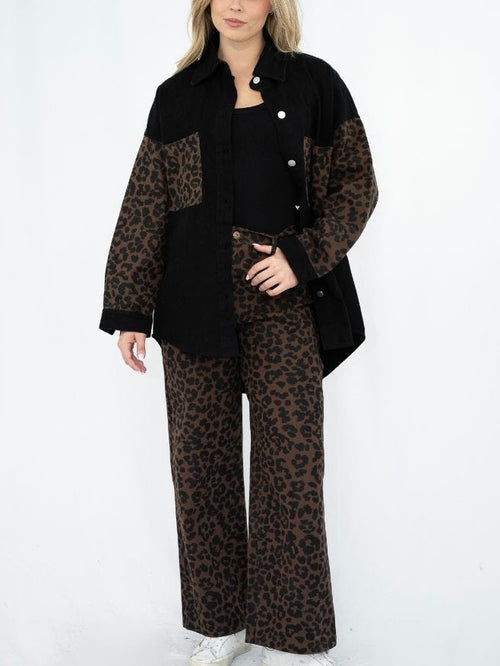 Leopard Denim Shacket