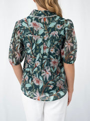 Scallop Floral Lace Blouse