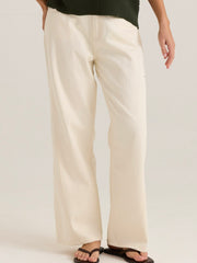 Nuala Wide Leg Jeans- Parchment