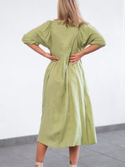 Bonnie Peasant Dress- Sage