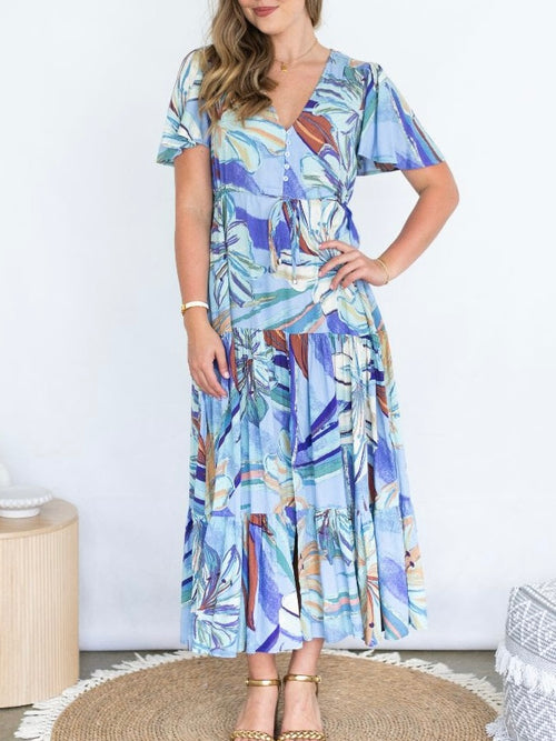 Selma Blue Floral Dress