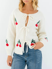 Cherry Tie Jumper