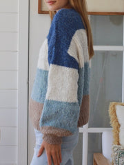 Charlotte Stripe Knit Jumper- Blue/Cream