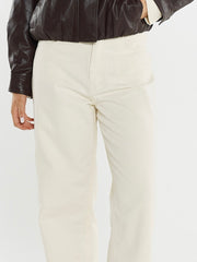 Nuala Wide Leg Jean- Parchment