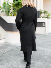 Knit Coat- Black