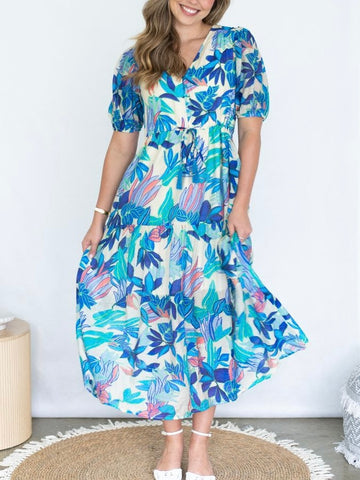 Marseille Ditsy Midi Candace Dress