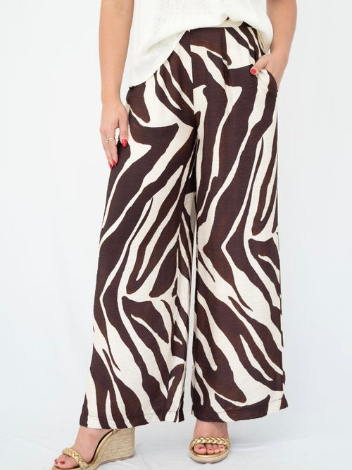 Abstract Pants- Brown