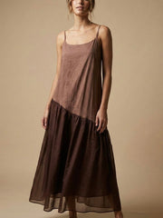 Trudi Slip Dress- Chocolate