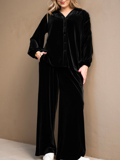 Velvet Shirt - Black