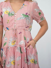 Candy Stripe Floral Dress