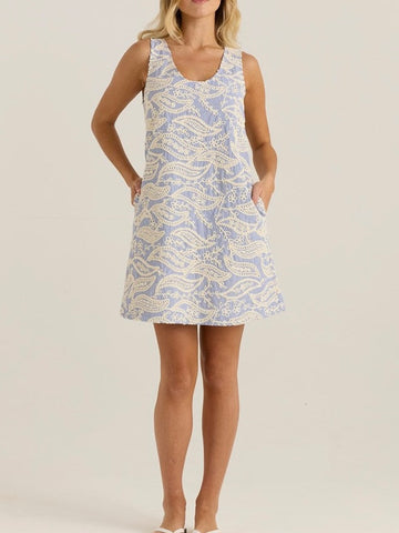 Selma Patchwork Short Dress- Pink