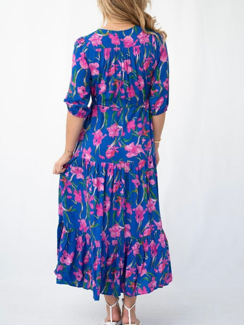 Wild Iris Selma Dress- Blue
