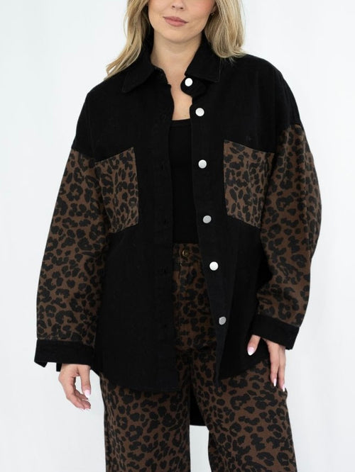 Leopard Denim Shacket