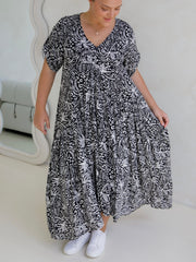 PQ Peak Maxi Dress- Black Palm Cove