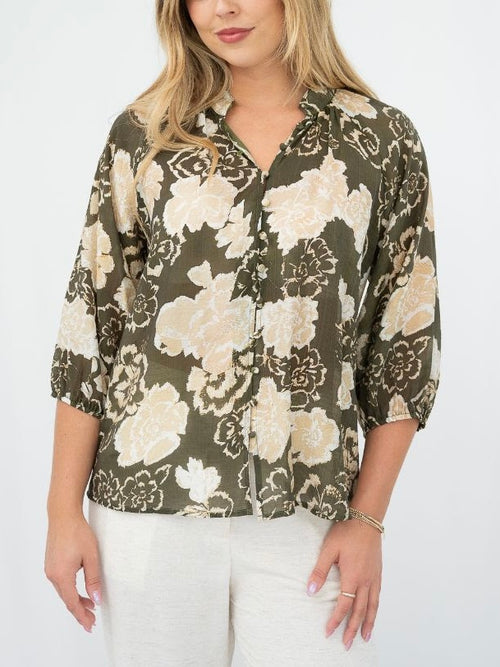 Olivia Blouse- Khaki