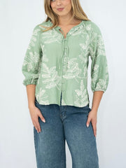 Raglan Sleeve Blouse- Sage