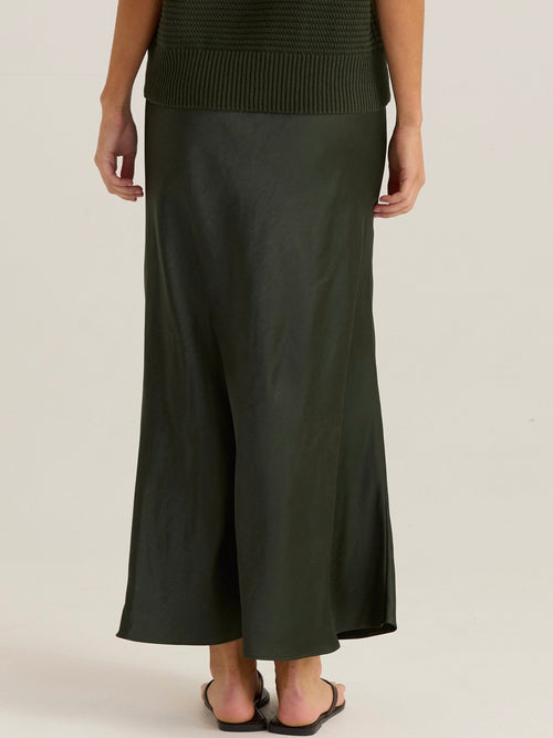 Jasper Slip Skirt- Olive